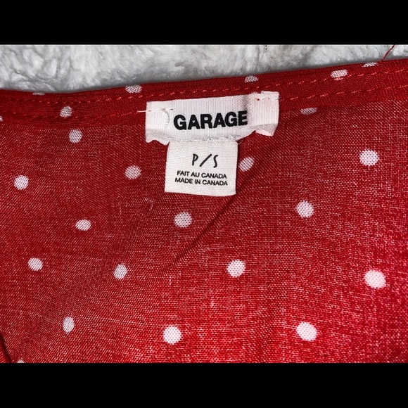 Garage Red Polka Dot Mini Dress - Picture 4 of 4